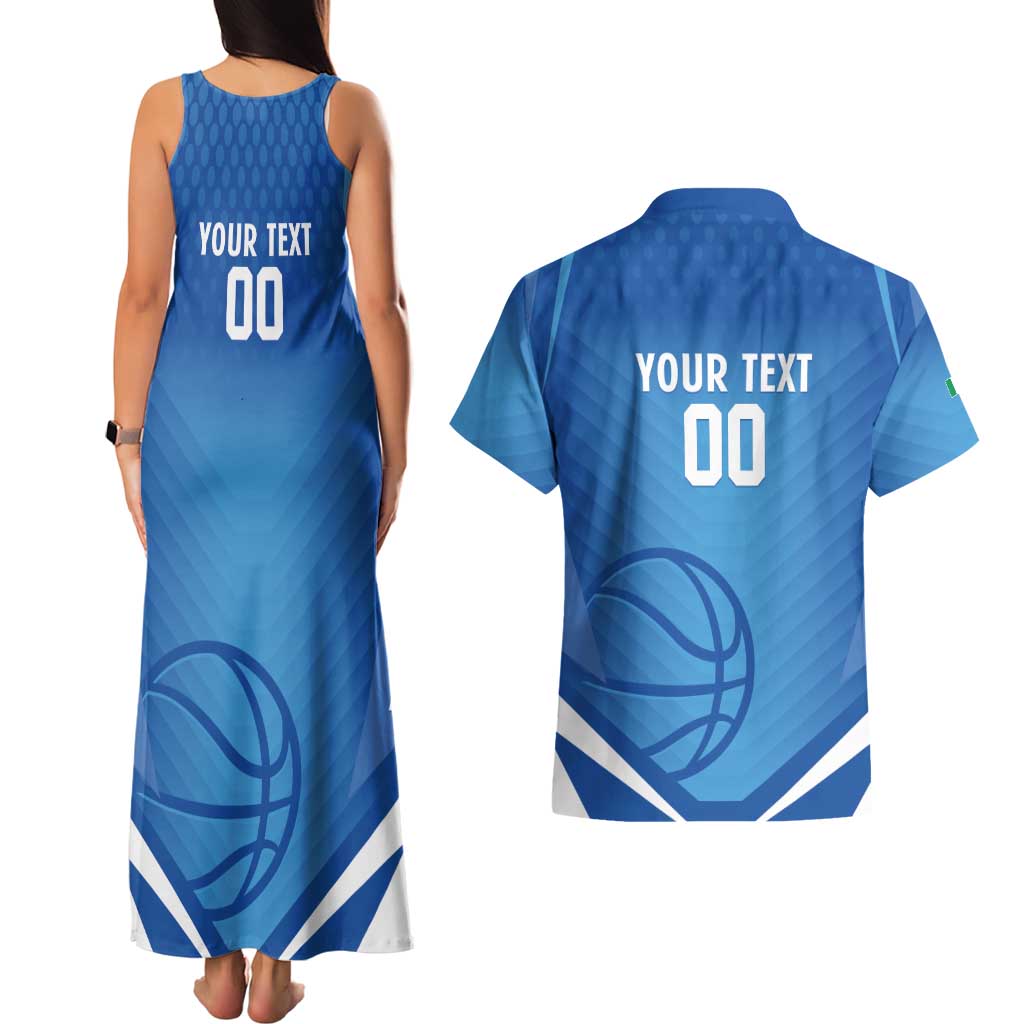 Italy Basketball Custom Couples Matching Tank Maxi Dress and Hawaiian Shirt Gli Azzurri Go Champions - Wonder Print Shop