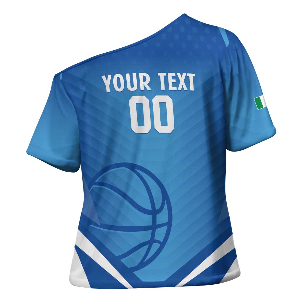 Italy Basketball Custom Cross Shoulder Shirt Gli Azzurri Go Champions - Wonder Print Shop