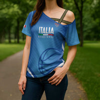 Italy Basketball Custom Cross Shoulder Shirt Gli Azzurri Go Champions - Wonder Print Shop