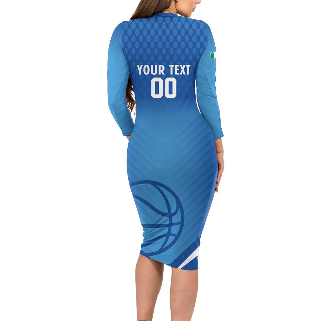 Italy Basketball Custom Family Matching Long Sleeve Bodycon Dress and Hawaiian Shirt Gli Azzurri Go Champions - Wonder Print Shop