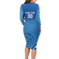 Italy Basketball Custom Family Matching Long Sleeve Bodycon Dress and Hawaiian Shirt Gli Azzurri Go Champions - Wonder Print Shop