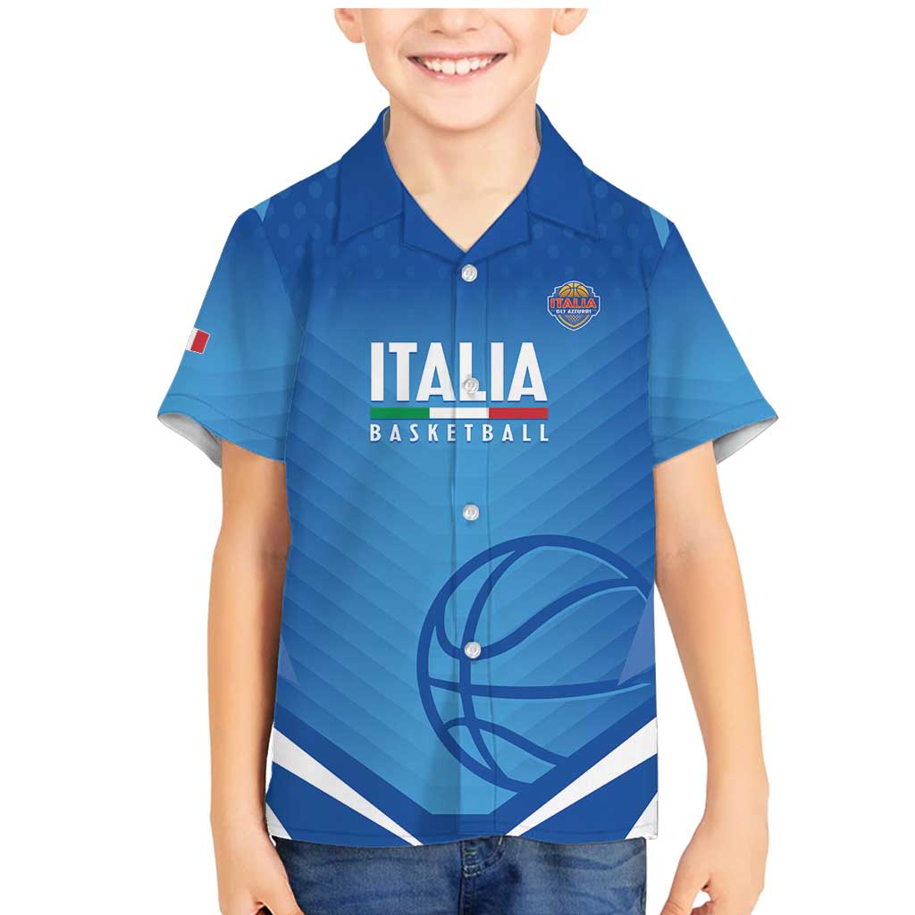 Italy Basketball Custom Family Matching Mermaid Dress and Hawaiian Shirt Gli Azzurri Go Champions - Wonder Print Shop