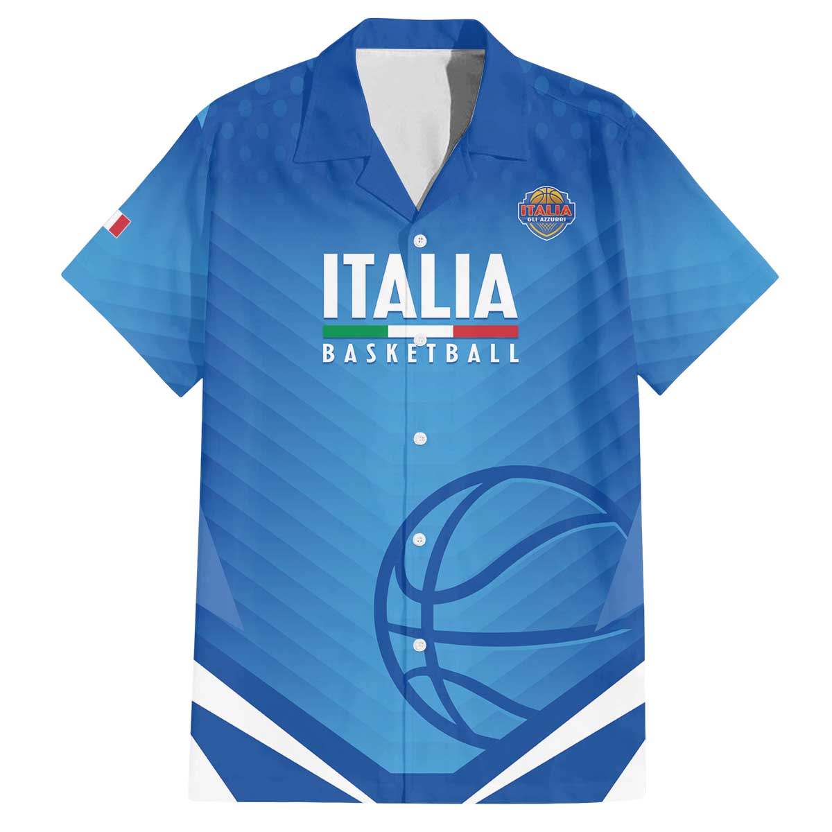 Italy Basketball Custom Family Matching Off The Shoulder Long Sleeve Dress and Hawaiian Shirt Gli Azzurri Go Champions - Wonder Print Shop