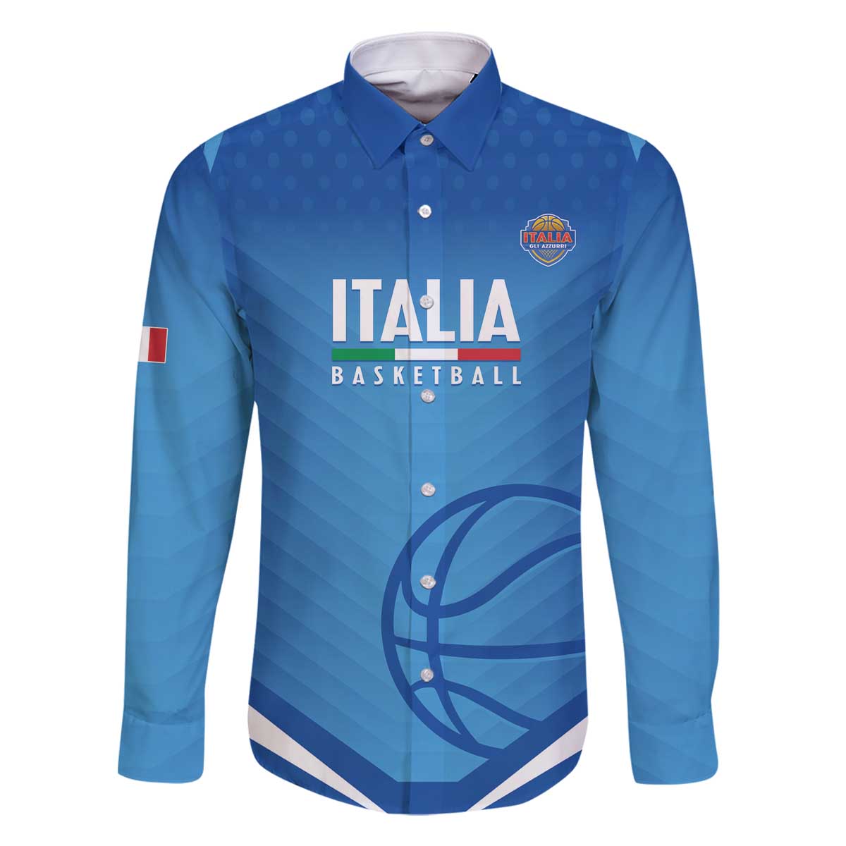 Italy Basketball Custom Family Matching Off The Shoulder Long Sleeve Dress and Hawaiian Shirt Gli Azzurri Go Champions - Wonder Print Shop