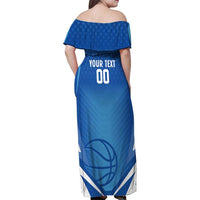 Italy Basketball Custom Family Matching Off Shoulder Maxi Dress and Hawaiian Shirt Gli Azzurri Go Champions - Wonder Print Shop