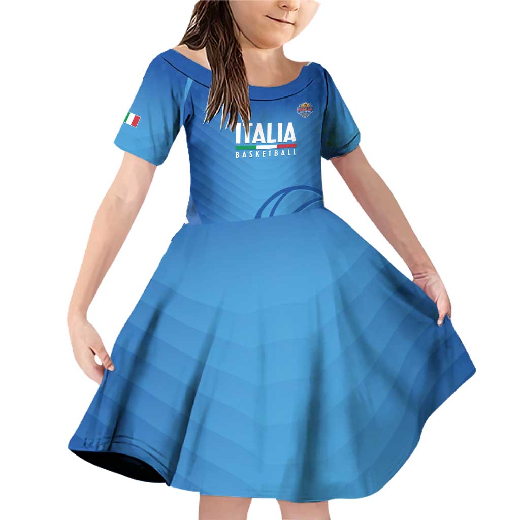 Italy Basketball Custom Family Matching Off Shoulder Short Dress and Hawaiian Shirt Gli Azzurri Go Champions - Wonder Print Shop