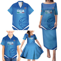 Italy Basketball Custom Family Matching Puletasi and Hawaiian Shirt Gli Azzurri Go Champions - Wonder Print Shop