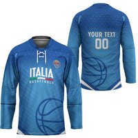 Italy Basketball Custom Hockey Jersey Gli Azzurri Go Champions - Wonder Print Shop