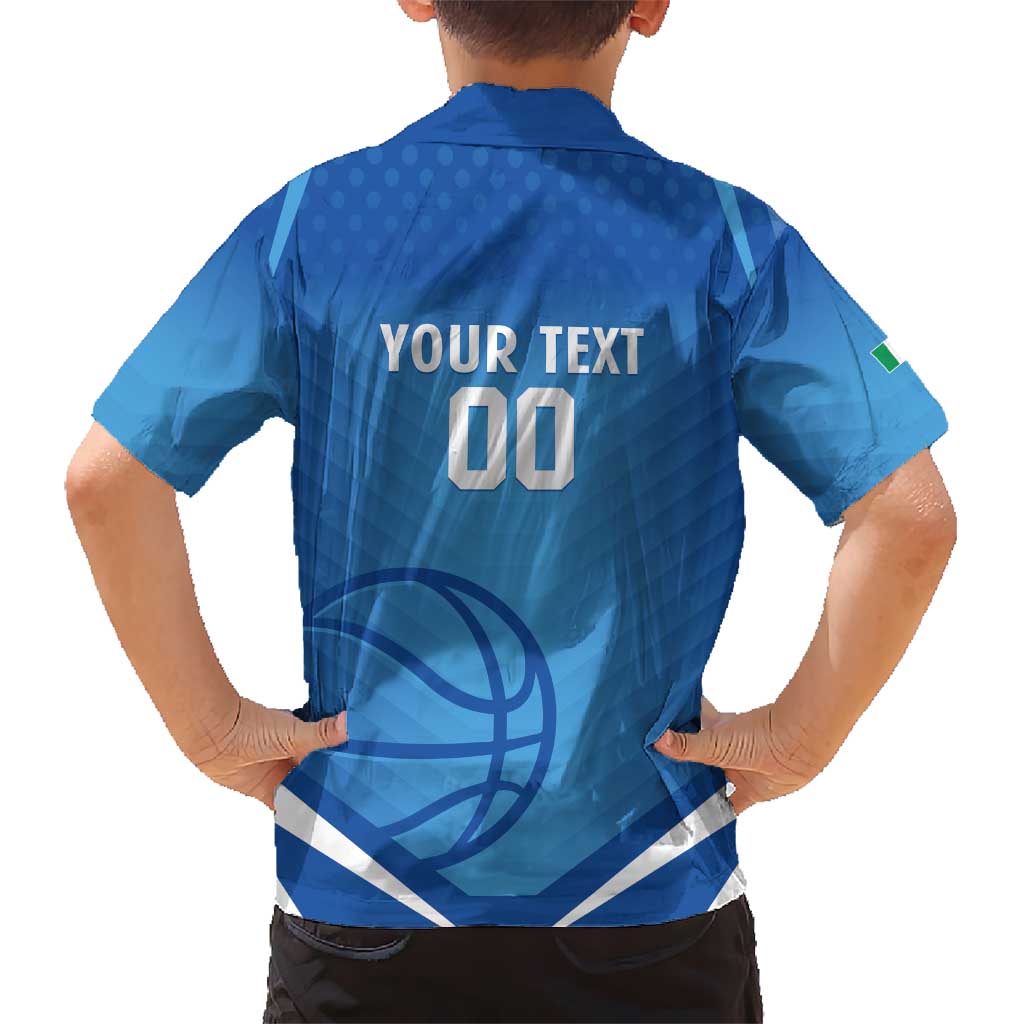 Italy Basketball Custom Kid Hawaiian Shirt Gli Azzurri Go Champions - Wonder Print Shop