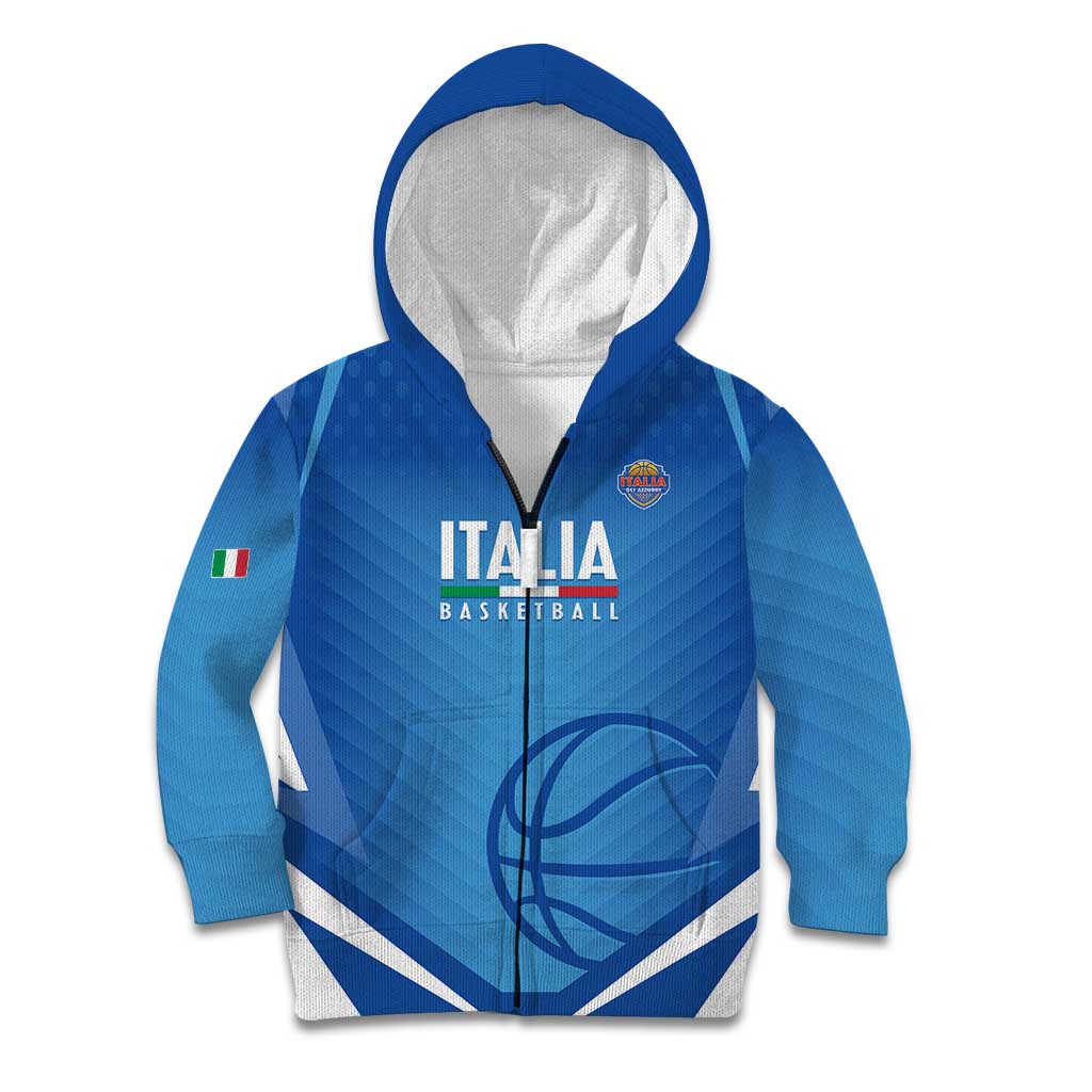 Italy Basketball Custom Kid Hoodie Gli Azzurri Go Champions - Wonder Print Shop