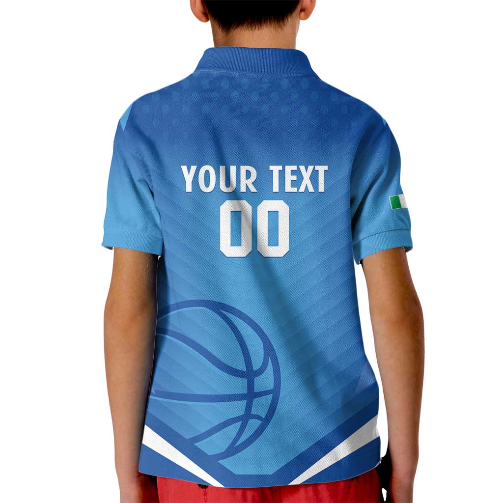 Italy Basketball Custom Kid Polo Shirt Gli Azzurri Go Champions - Wonder Print Shop