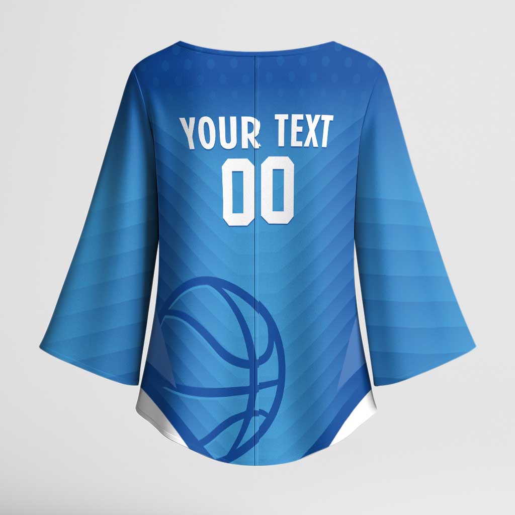 Italy Basketball Custom Kimono Sleeve Blouse Gli Azzurri Go Champions - Wonder Print Shop