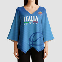 Italy Basketball Custom Kimono Sleeve Blouse Gli Azzurri Go Champions - Wonder Print Shop