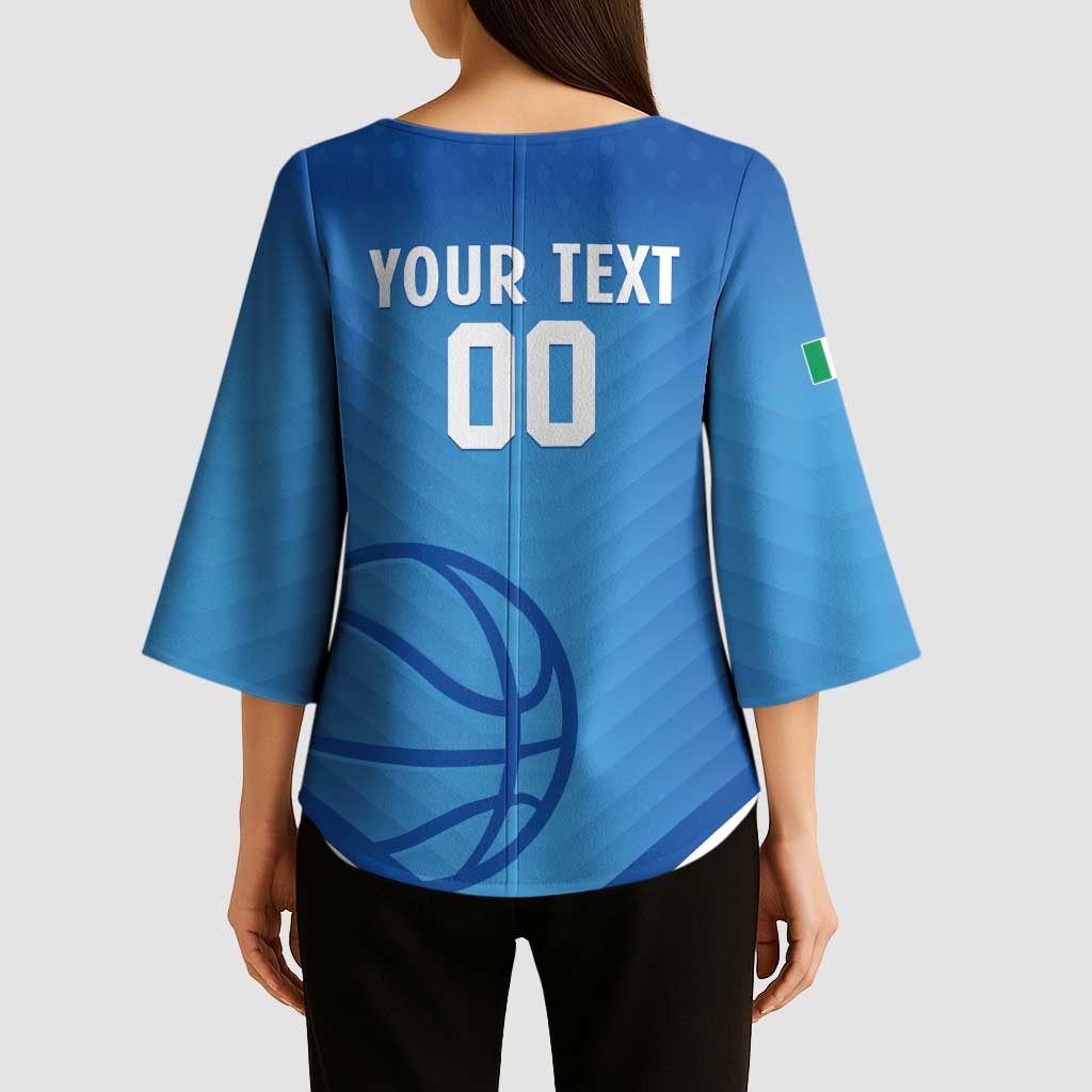 Italy Basketball Custom Kimono Sleeve Blouse Gli Azzurri Go Champions - Wonder Print Shop