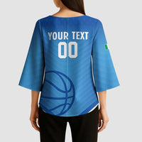 Italy Basketball Custom Kimono Sleeve Blouse Gli Azzurri Go Champions - Wonder Print Shop