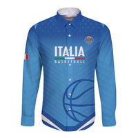 Italy Basketball Custom Long Sleeve Button Shirt Gli Azzurri Go Champions - Wonder Print Shop