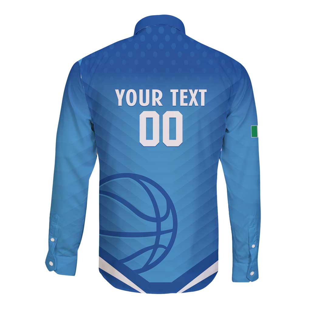 Italy Basketball Custom Long Sleeve Button Shirt Gli Azzurri Go Champions - Wonder Print Shop