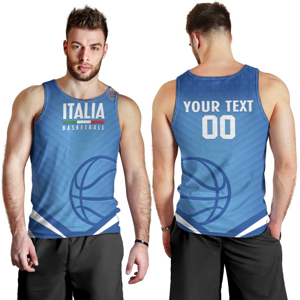 Italy Basketball Custom Men Tank Top Gli Azzurri Go Champions - Wonder Print Shop