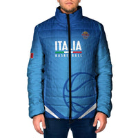 Italy Basketball Custom Padded Jacket Gli Azzurri Go Champions - Wonder Print Shop
