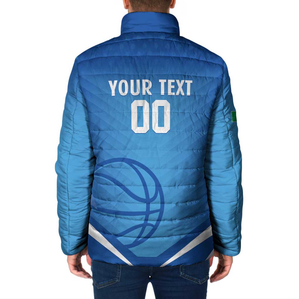 Italy Basketball Custom Padded Jacket Gli Azzurri Go Champions - Wonder Print Shop