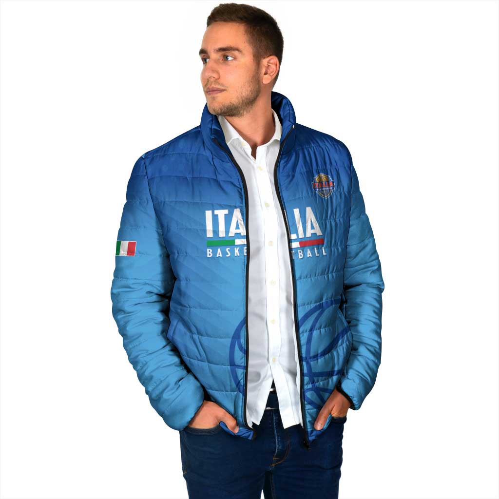 Italy Basketball Custom Padded Jacket Gli Azzurri Go Champions - Wonder Print Shop