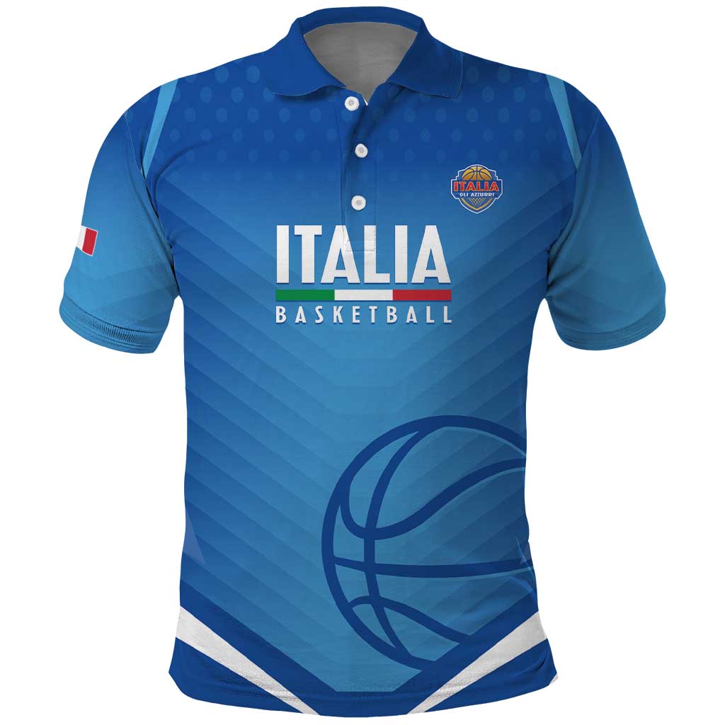 Italy Basketball Custom Polo Shirt Gli Azzurri Go Champions - Wonder Print Shop