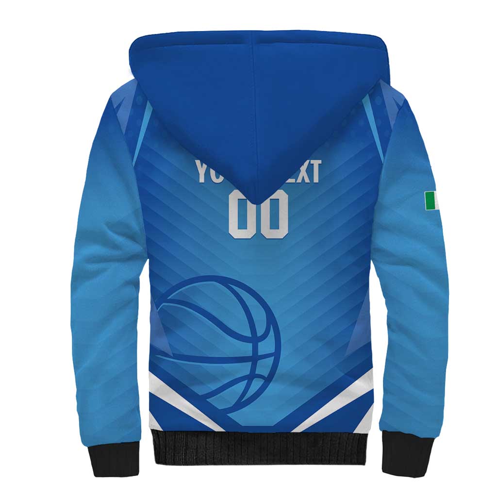 Italy Basketball Custom Sherpa Hoodie Gli Azzurri Go Champions - Wonder Print Shop