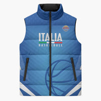 Italy Basketball Custom Sleeveless Puffer Jacket Gli Azzurri Go Champions - Wonder Print Shop