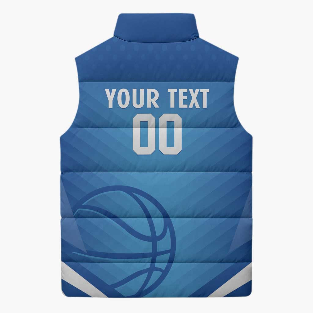 Italy Basketball Custom Sleeveless Puffer Jacket Gli Azzurri Go Champions - Wonder Print Shop