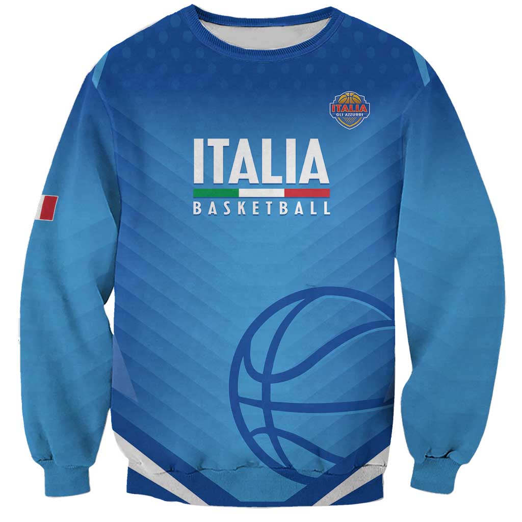 Italy Basketball Custom Sweatshirt Gli Azzurri Go Champions - Wonder Print Shop