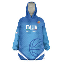 Italy Basketball Custom Wearable Blanket Hoodie Gli Azzurri Go Champions - Wonder Print Shop