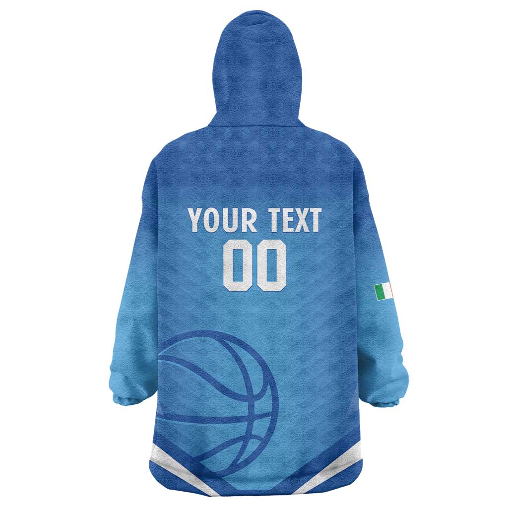 Italy Basketball Custom Wearable Blanket Hoodie Gli Azzurri Go Champions - Wonder Print Shop