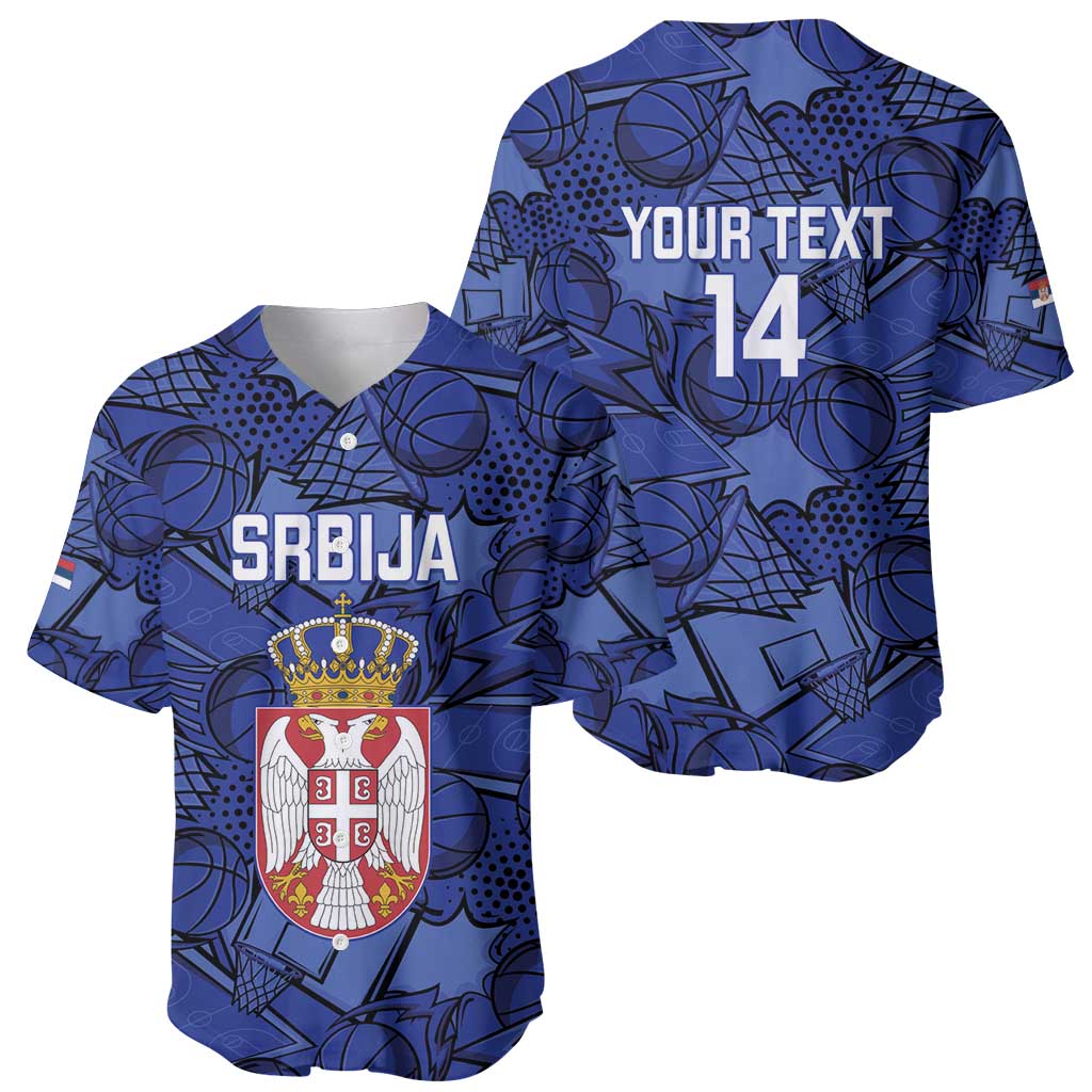 Serbia Basketball Custom Baseball Jersey Srbija Go Champions - Wonder Print Shop