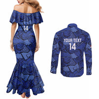 Serbia Basketball Custom Couples Matching Mermaid Dress and Long Sleeve Button Shirt Srbija Go Champions - Wonder Print Shop