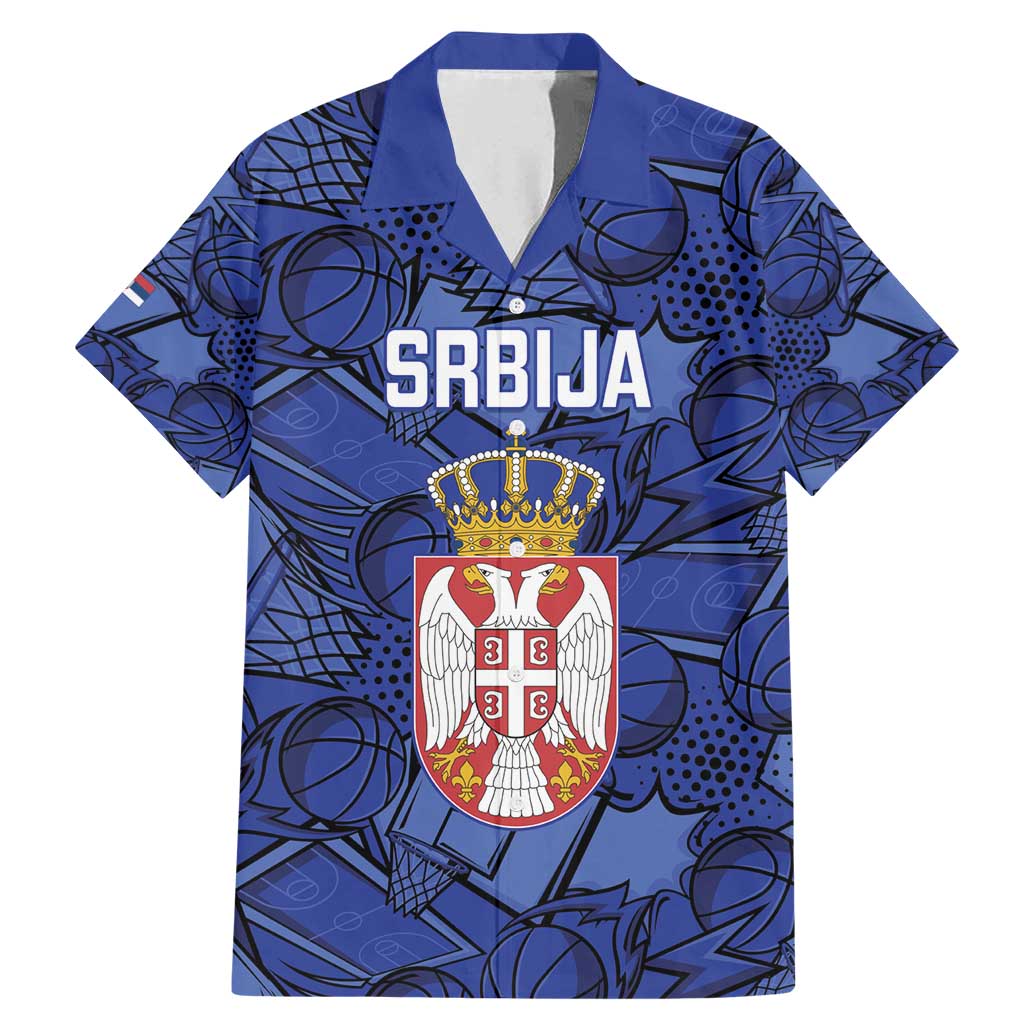 Serbia Basketball Custom Family Matching Mermaid Dress and Hawaiian Shirt Srbija Go Champions - Wonder Print Shop