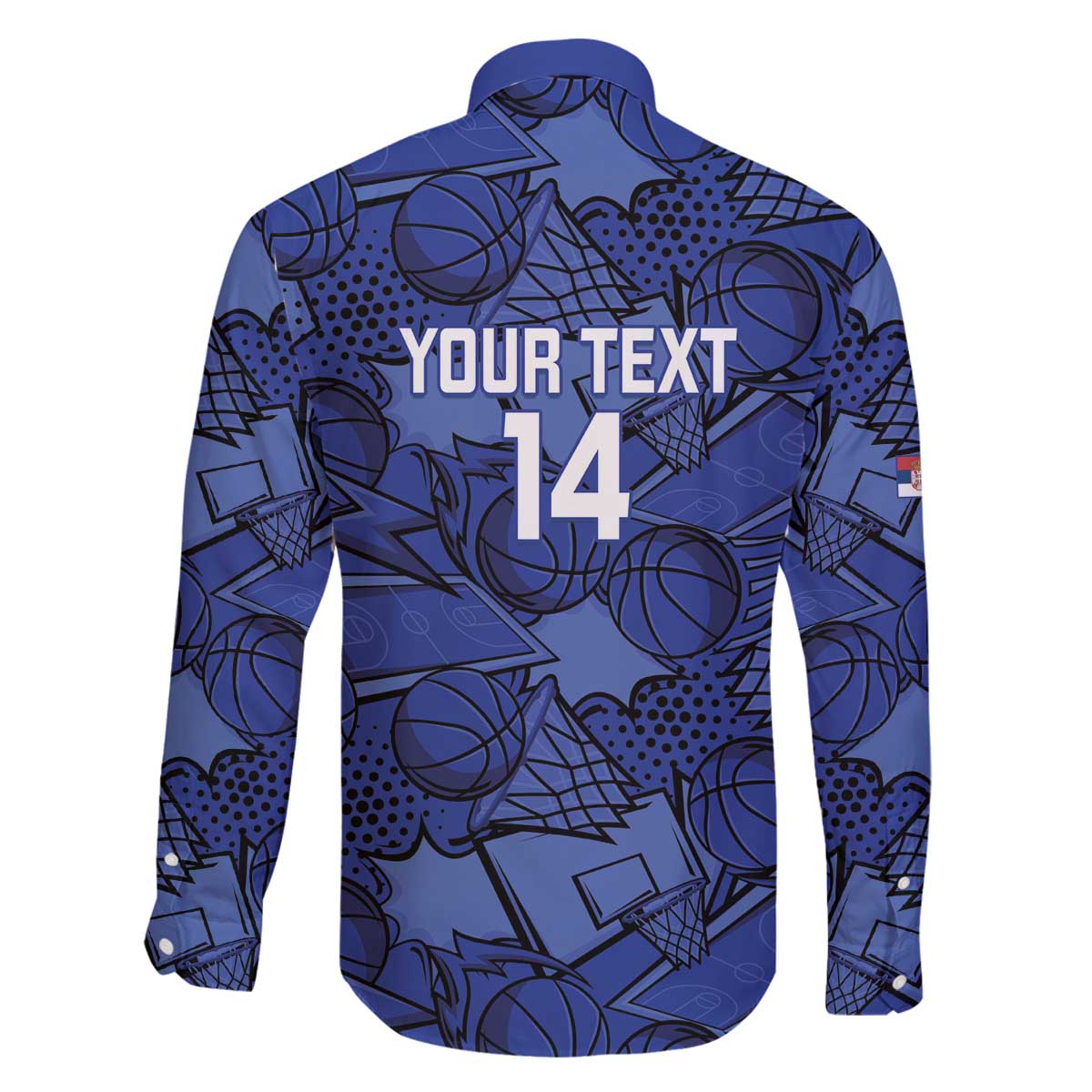 Serbia Basketball Custom Family Matching Off The Shoulder Long Sleeve Dress and Hawaiian Shirt Srbija Go Champions - Wonder Print Shop