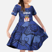 Serbia Basketball Custom Family Matching Short Sleeve Bodycon Dress and Hawaiian Shirt Srbija Go Champions - Wonder Print Shop