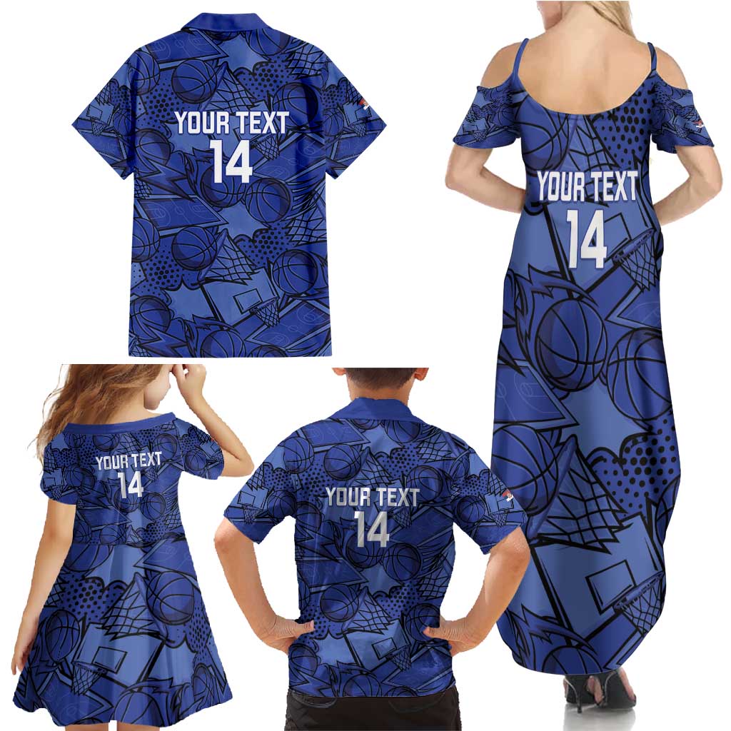 Serbia Basketball Custom Family Matching Summer Maxi Dress and Hawaiian Shirt Srbija Go Champions - Wonder Print Shop