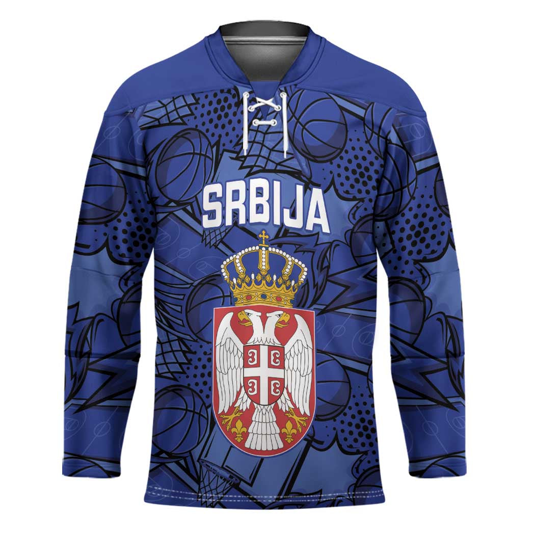 Serbia Basketball Custom Hockey Jersey Srbija Go Champions - Wonder Print Shop