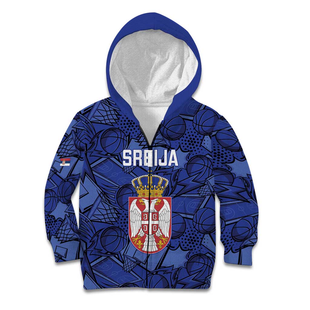 Serbia Basketball Custom Kid Hoodie Srbija Go Champions - Wonder Print Shop