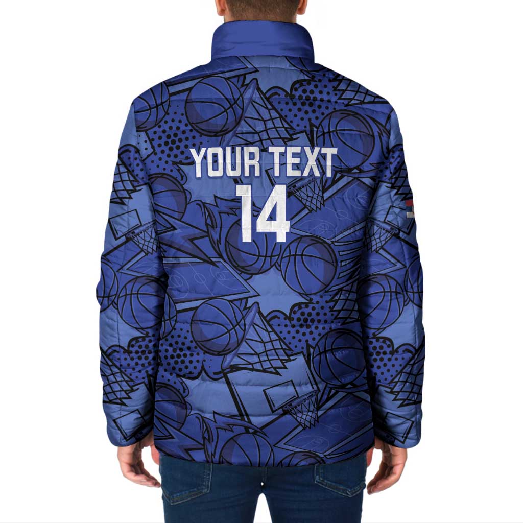 Serbia Basketball Custom Padded Jacket Srbija Go Champions - Wonder Print Shop