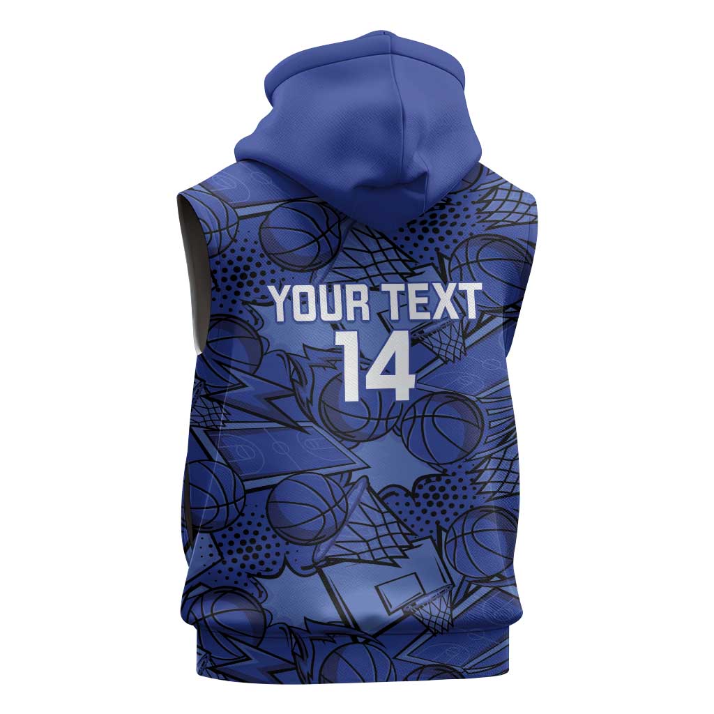 Serbia Basketball Custom Sleeveless Hoodie Srbija Go Champions - Wonder Print Shop