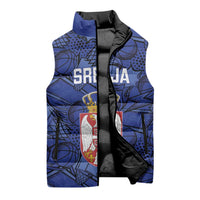 Serbia Basketball Custom Sleeveless Puffer Jacket Srbija Go Champions - Wonder Print Shop