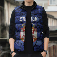 Serbia Basketball Custom Sleeveless Puffer Jacket Srbija Go Champions - Wonder Print Shop