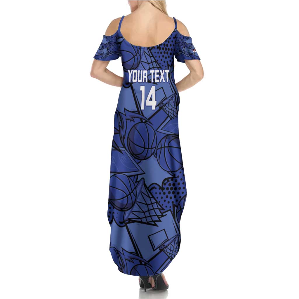 Serbia Basketball Custom Summer Maxi Dress Srbija Go Champions - Wonder Print Shop