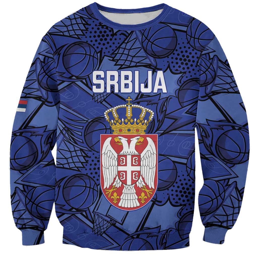 Serbia Basketball Custom Sweatshirt Srbija Go Champions - Wonder Print Shop