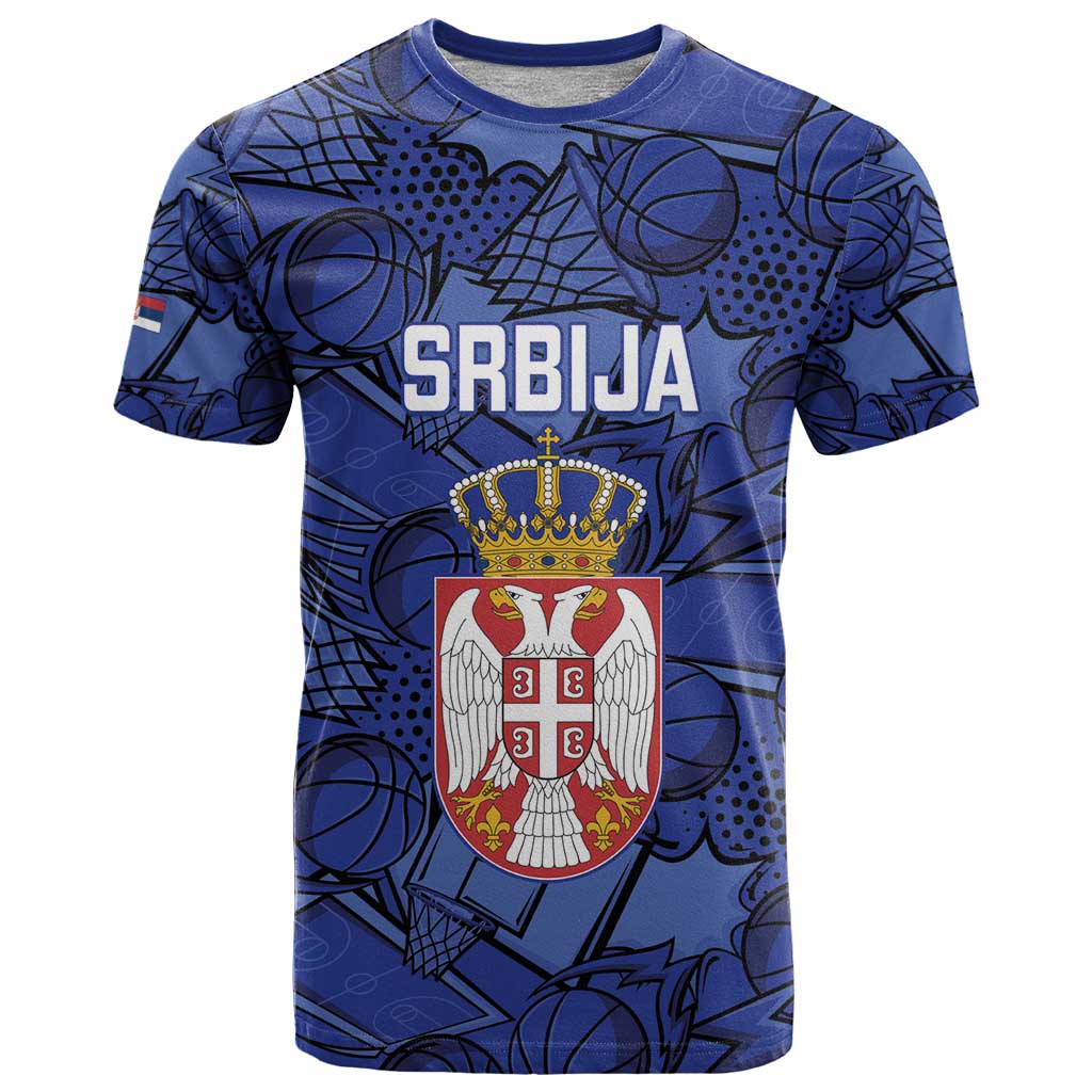 Serbia Basketball Custom T Shirt Srbija Go Champions - Wonder Print Shop