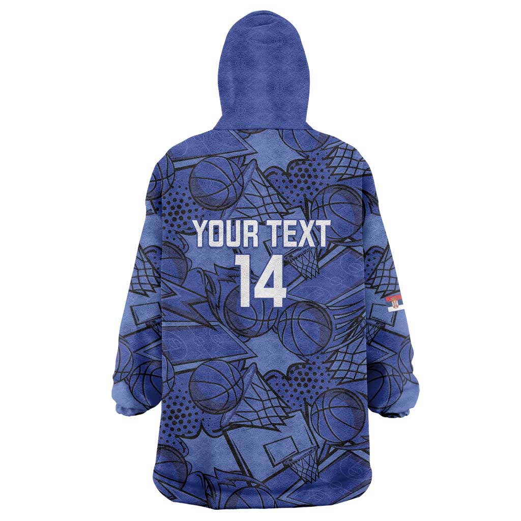 Serbia Basketball Custom Wearable Blanket Hoodie Srbija Go Champions - Wonder Print Shop