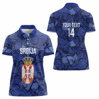 Serbia Basketball Custom Women Polo Shirt Srbija Go Champions - Wonder Print Shop