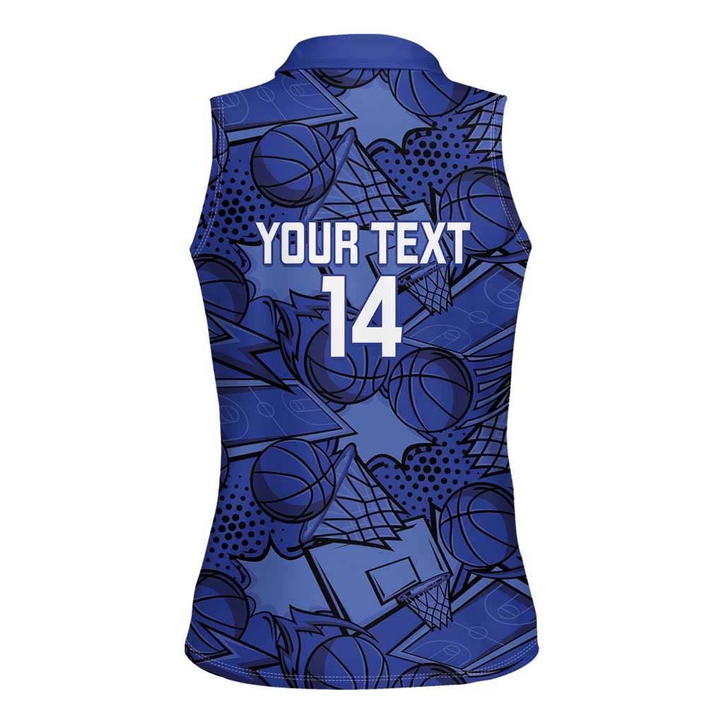 Serbia Basketball Custom Women Sleeveless Polo Shirt Srbija Go Champions - Wonder Print Shop